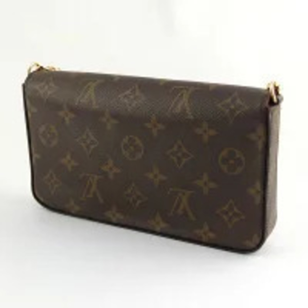 Louis Vuitton clutch shoulder bag Felicie Pochette monogram Brown